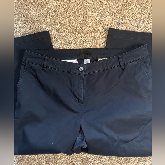 TOMMY BAHAMA Cropped Flat Front Black Barocay Pants Size 16 - Picture 7 of 16